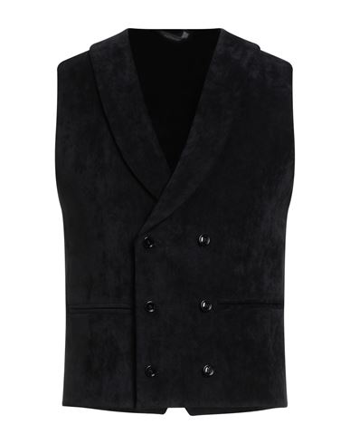 Grey Daniele Alessandrini Man Tailored Vest Charcoal Size 34 Polyester, Polyamide, Elastane In Gray
