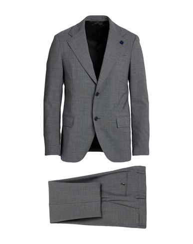 Lardini Man Suit Grey Size 40 Wool, Polyester, Elastane In Grey