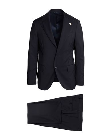 Lardini Man Suit Black Size 44 Wool, Polyester