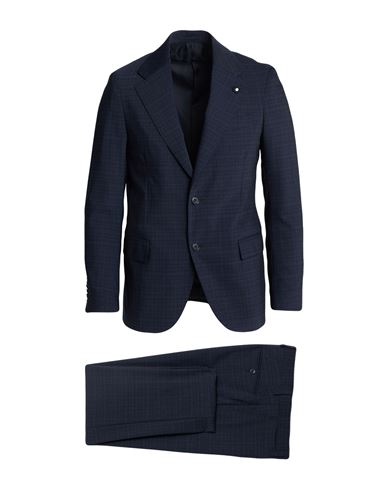 Lardini Man Suit Midnight Blue Size 46 Polyester, Wool, Acrylic