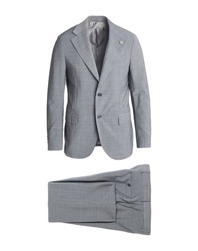 Lardini Man Suit Grey Size 44 Polyester, Wool, Elastane
