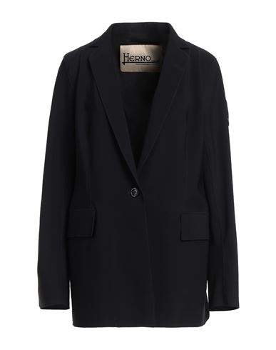 Herno Woman Blazer Midnight Blue Size 6 Polyamide, Elastane In Blue