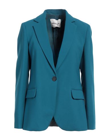 Ottod'ame Woman Blazer Deep Teal Size 10 Polyester, Viscose, Elastane