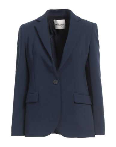 Ottod'ame Woman Blazer Navy Size 4 Polyester, Viscose, Elastane