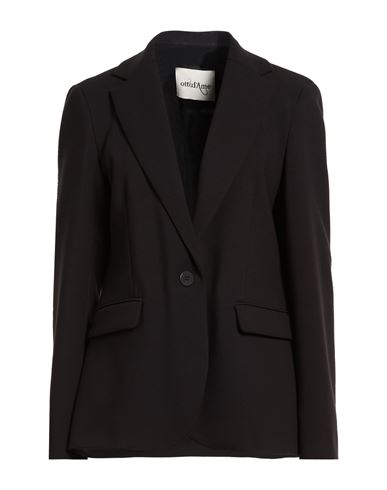 Ottod'ame Woman Blazer Black Size 10 Polyester, Viscose, Elastane