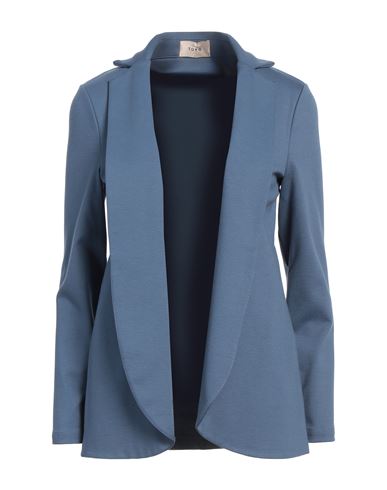 Toy G. Woman Blazer Slate Blue Size 4 Viscose, Nylon, Elastane
