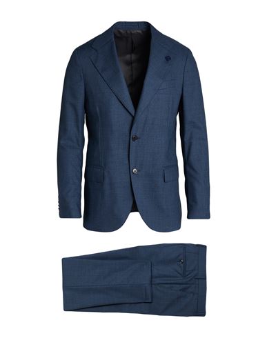 Lardini Man Suit Navy Size 46 Wool, Polyamide