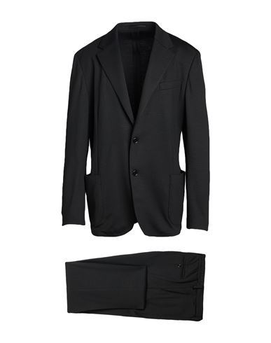 Lardini Man Suit Black Size 46 Lyocell, Wool