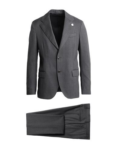 Lardini Man Suit Grey Size 46 Wool