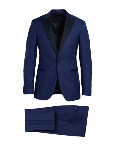 Lardini Man Suit Blue Size 36 Wool, Mohair Wool, Silk