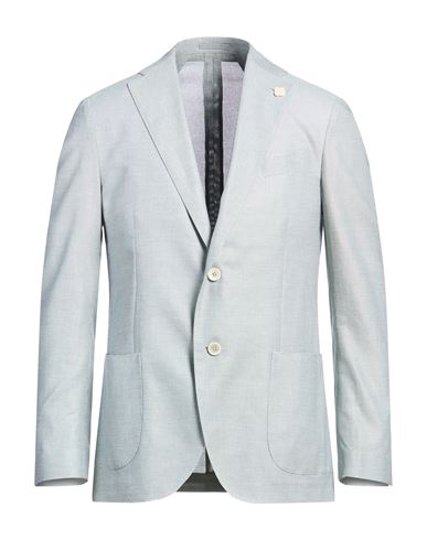 Lardini Man Blazer Sage Green Size 44 Cotton In Sage Green
