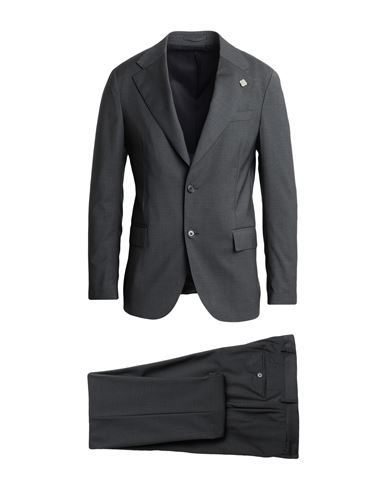 Lardini Man Suit Grey Size 44 Polyester, Wool, Elastane