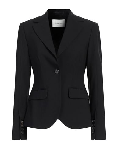 Ballantyne Woman Blazer Black Size 4 Polyester, Virgin Wool, Elastane
