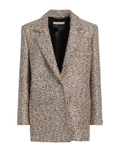 Alessandra Rich Woman Blazer Gold Size 6 Polyamide, Metallic Polyester, Cotton, Viscose, Polyester