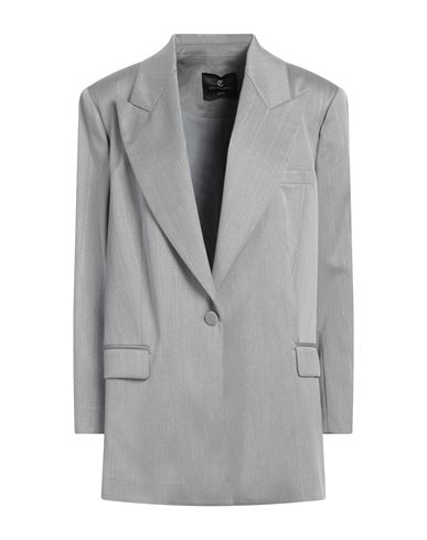 Cristinaeffe Woman Blazer Grey Size 12 Polyester, Viscose, Elastane