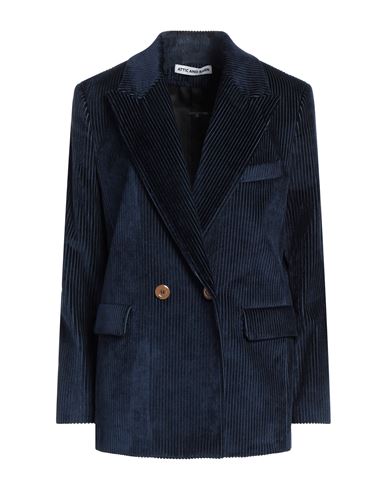 Attic And Barn Woman Blazer Navy Size 4 Cotton, Viscose In Blue