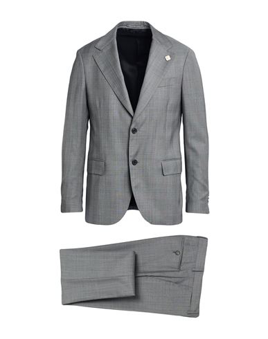 Lardini Man Suit Grey Size 40 Wool
