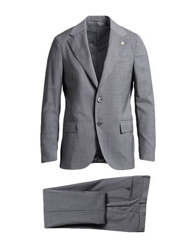 Lardini Man Suit Grey Size 46 Wool