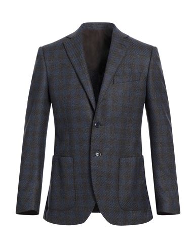 Luigi Bianchi Mantova Man Blazer Midnight Blue Size 38 Wool, Polyamide, Cotton In Blue