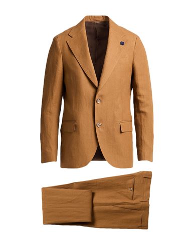 Lardini Man Suit Brown Size 42 Cotton