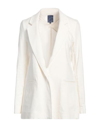 Jacob Cohёn Woman Blazer White Size 8 Cotton, Linen, Elastane