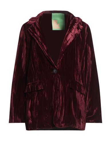 Lou Lou Belle Ville Paris Woman Blazer Burgundy Size M/l Polyester