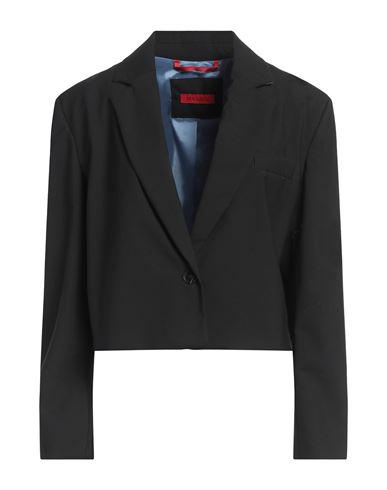 Max & Co . Woman Blazer Black Size 10 Polyester, Virgin Wool, Elastane