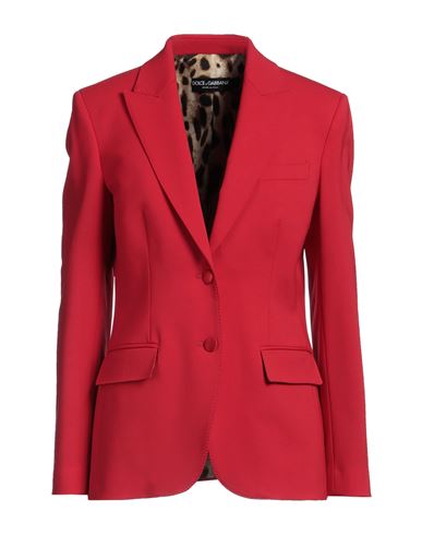 Dolce & Gabbana Woman Blazer Red Size 4 Virgin Wool, Elastane