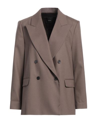 Joseph Woman Blazer Light Brown Size 8 Virgin Wool, Elastane