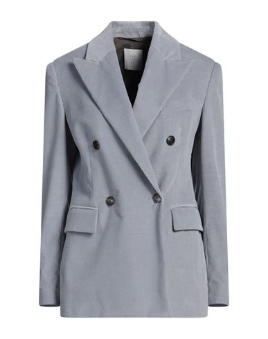 Eleventy Woman Blazer Slate Blue Size 4 Cotton