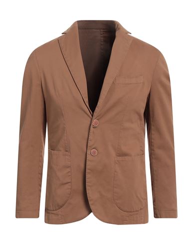 Twenty-one By Antonio Carnevale Man Blazer Camel Size 36 Cotton, Elastane
