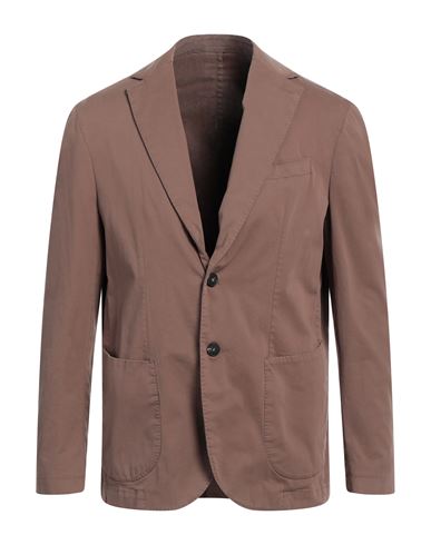 Twenty-one By Antonio Carnevale Man Blazer Khaki Size 44 Cotton, Elastane