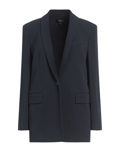Theory Woman Blazer Midnight Blue Size 14 Triacetate, Polyester