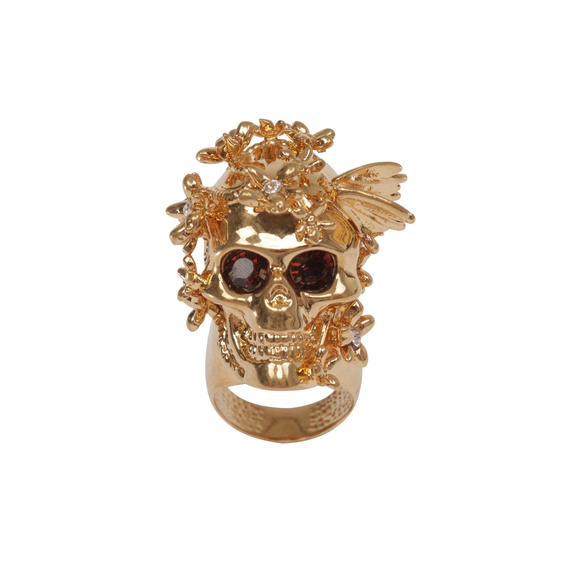 Crystal Butterfly Skull Ring Alexander McQueen | Ring | Jewelry