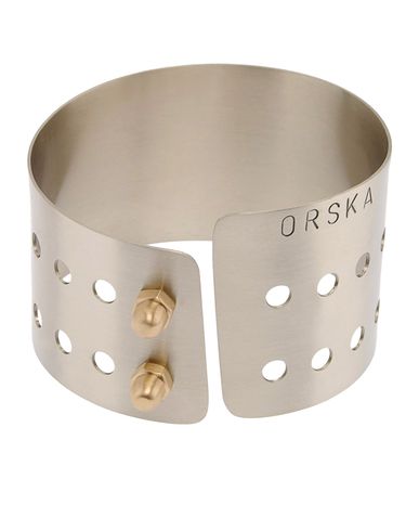＜YOOX＞ ORSKA レディース ブレスレット プラチナ 金属繊維 / 真鍮/ブラス画像