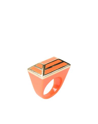 60%OFF ＜YOOX＞ ISHARYA レディース 指輪 オレンジ 7 プラスティック画像