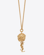SAINT LAURENT Kurze Ketten D Monogram Brandebourg Halskette in Gold f