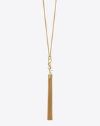 SAINT LAURENT Kurze Ketten D Monogram Halskette mit Mini-Quaste in Gold f