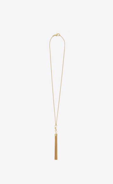 collier à mini-pompon en laiton doré