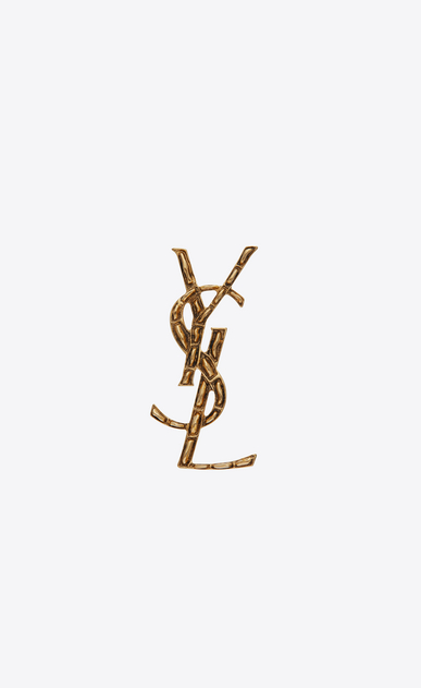 spilla opyum ysl crocodile color oro in ottone