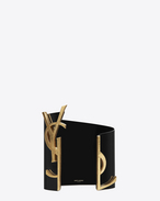 SAINT LAURENT Bracelets D MONOGRAM Cuff in black and Gold f