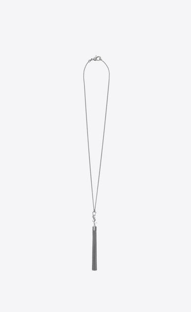 mini tassel necklace in silver brass
