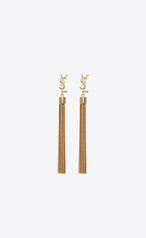Saint Lau Mini Tel Earrings In Gold Br Ysl Mini Tel Earrings In Gold Br Front View