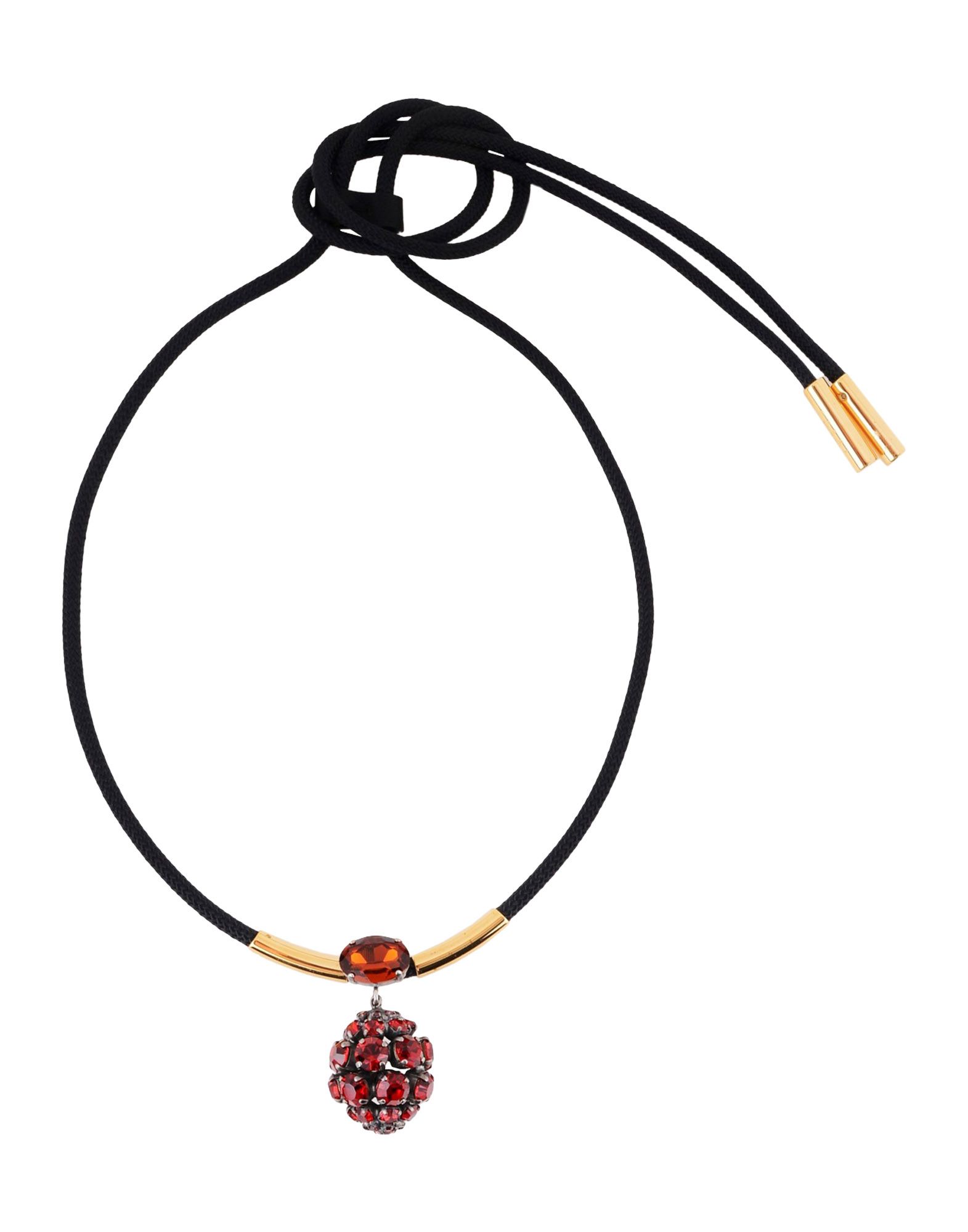 MARNI MARNI WOMAN NECKLACE RED SIZE - TEXTILE FIBERS, METAL, SOFT LEATHER,50205079UP 1