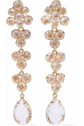 Bounkit Up To 70 Off Us The Outnet Bounkit Gold Tone Quartz Earrings