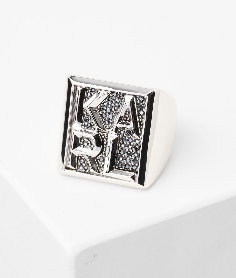 Karl Lagerfeld Anello Karl Block