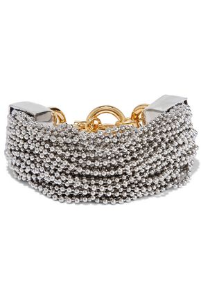 ALEXANDER WANG WOMAN SILVER AND GOLD-TONE BRACELET SILVER,US 14693524284040454