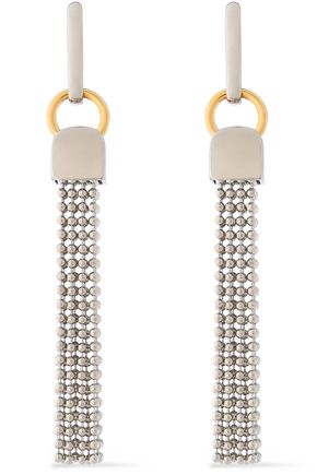 ALEXANDER WANG WOMAN GOLD AND SILVER-PLATED EARRINGS SILVER,AU 82673812124545