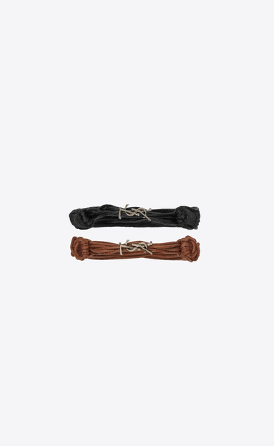 Bracelets OPYUM en cordons cirés noirs et marron