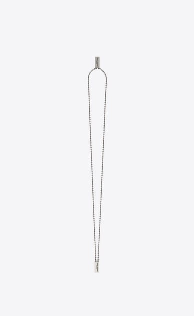 Chains Halskette mit doppelter, oxidierter, silberfarbener Metallplakette